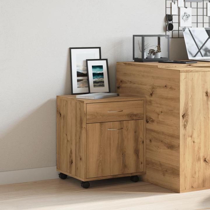 Image du produit VidaXL Rollcontainer Rollschrank Bürocontainer Büroschrank Schrank Artisan-Eiche (45 x 38 x 54 cm)