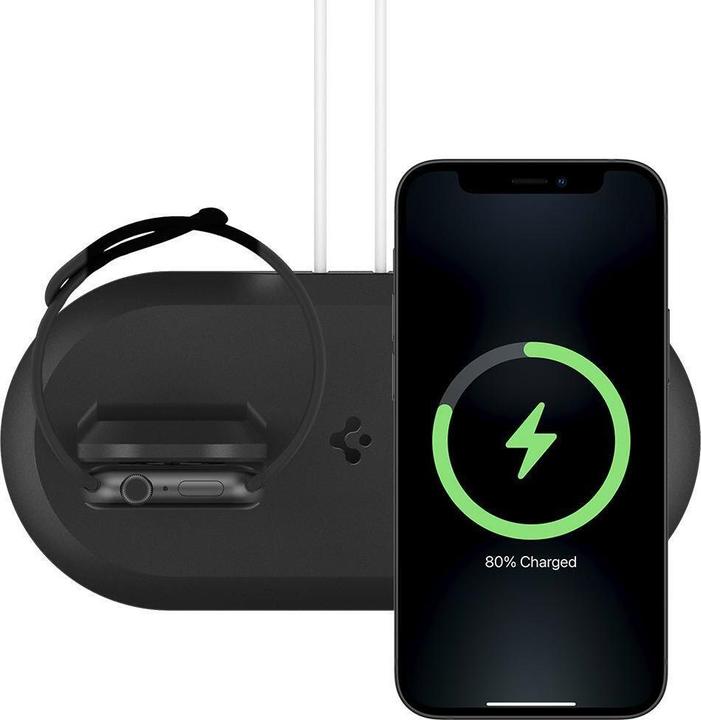Produktbild Spigen Magfit Duo Apple Magsafe & Watch Charger Stand black (5 W)
