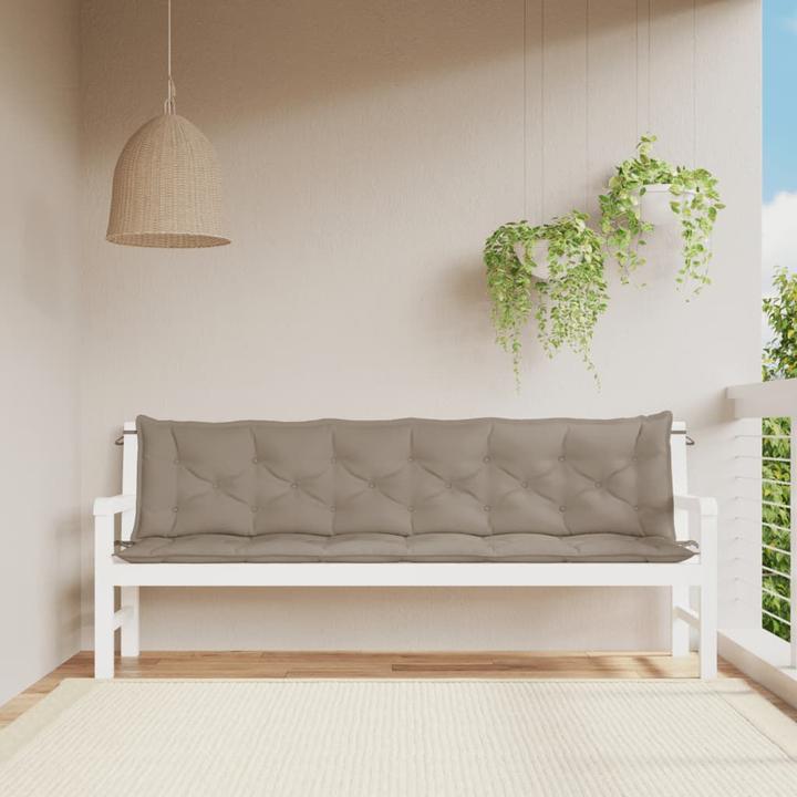 Actual product image VidaXL Garden bench cushions 2 pcs. O x ford fabric (200 x 50 x 7 cm)