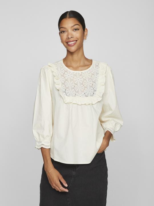 Actual product image Vila Round neck top with 3/4-length sleeves (40)