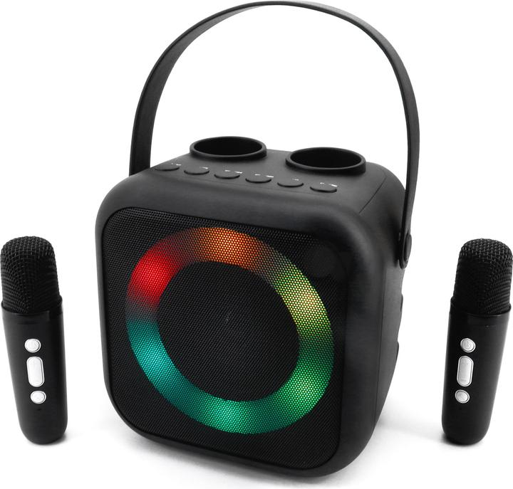 Immagine prodotto Soundmaster BT2024SW Sistema karaoke Incl. microfono, ricaricabile Nero (Corrente elettrica)