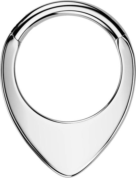 Produktbild Star Piercing Micro Segmentring klappbar silber Tropfenschild (ohne Messing, Titan G23)