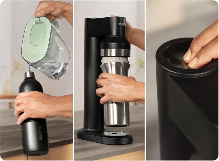 Actual product image Brita sodaTRIO Edelstahlflasche
