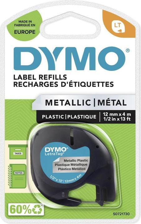 Actual product image Dymo LetraTAG writing volume S0721750 (1.20 cm, Silver)