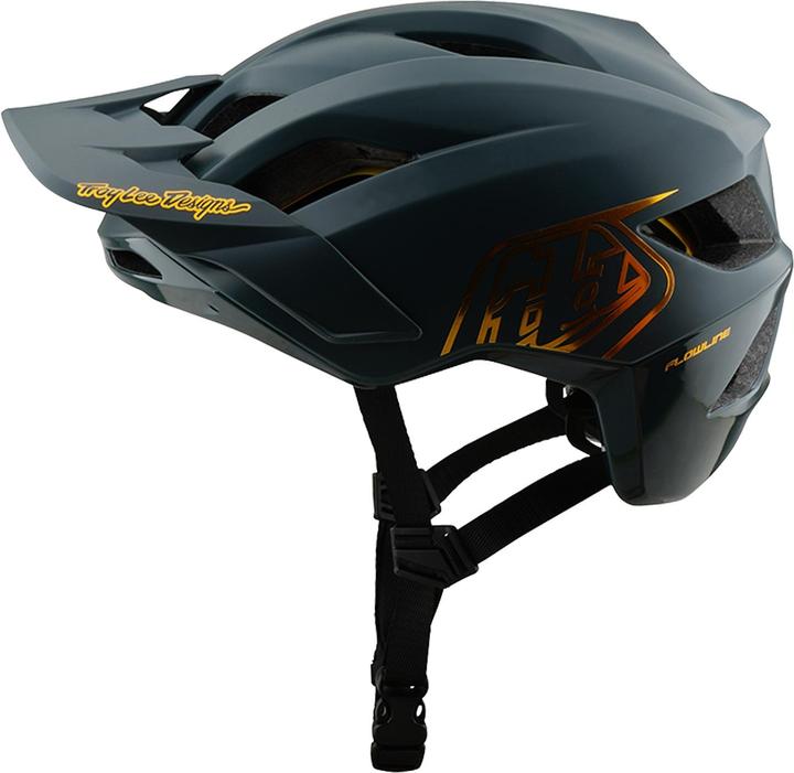 Produktbild Troy Lee Designs Flowline MIPS Helm, Point, gray/gold, youth | 48-53cm