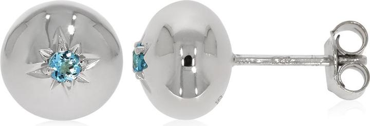 Actual product image Xen Stud earrings with Swiss Blue Topaz approx. 0.18 ct. (925 Sterling silver)