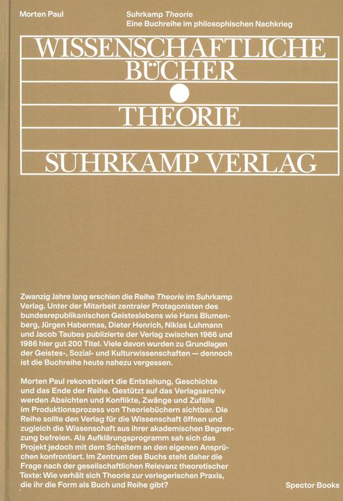 Image du produit Suhrkamp Theorie (Allemand, Morten Paul, 2022)