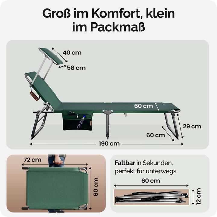 Produktbild Casaria Sonnenliege (190 cm)