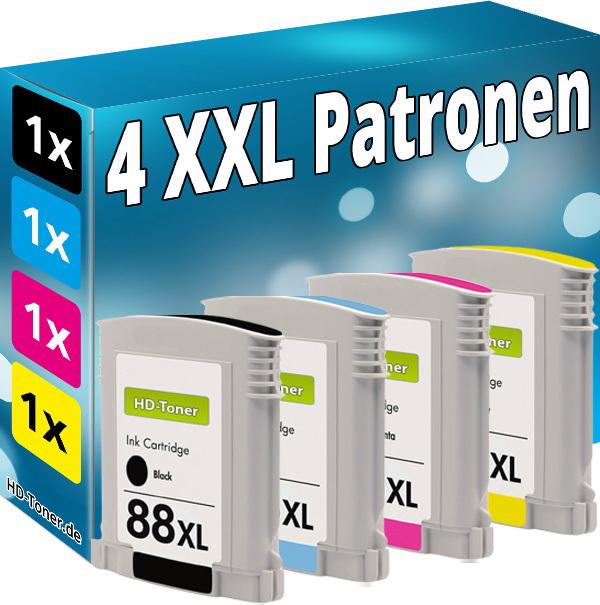 Image du produit Druckfuxx 4x DRUCKER PATRONE für HP 88XL OfficeJet Pro L7400 L7480 L7550 L7580 L