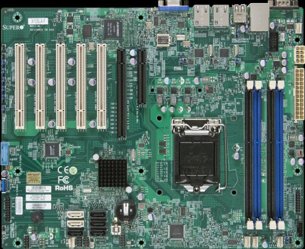 Image du produit Supermicro X10SLA-F - Carte mère - ATX - socket LGA1150 (LGA 1150, Intel C222, ATX)