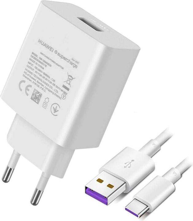 Produktbild Huawei HW-100400E00 Super Charge USB Netzteil + USB-C Kabel (40 W)
