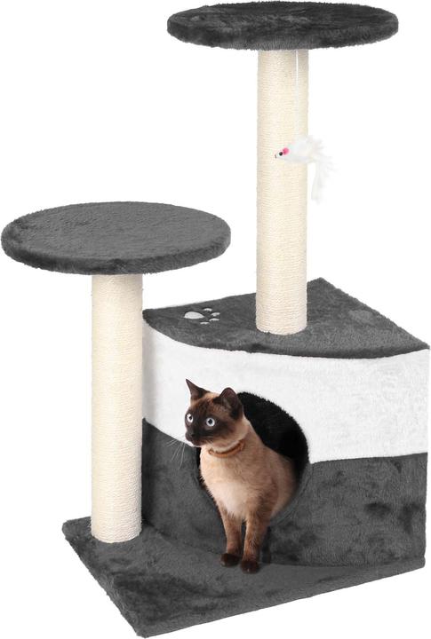 Image du produit Wiltec Arbre à chat gris 71cm Arbre d’escalade Arbre de grattage Jeu Chats (71 cm, Gris)