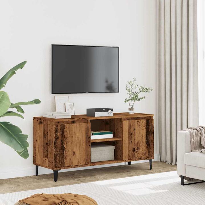 Produktbild VidaXL TV Schrank Lowboard Fernsehschrank Fernsehtisch TV Möbel Altholz-Optik (102 x 35 x 50 cm)
