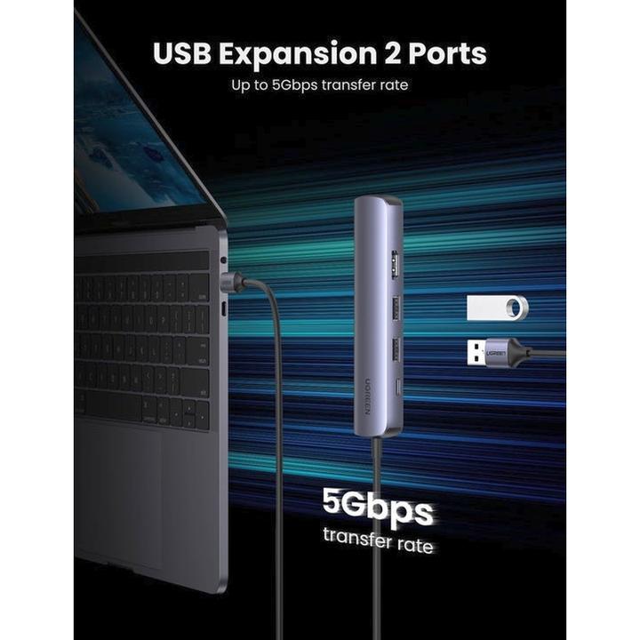 Produktbild Ugreen USB-C zu 2x USB-A (USB-C, 5 Ports)