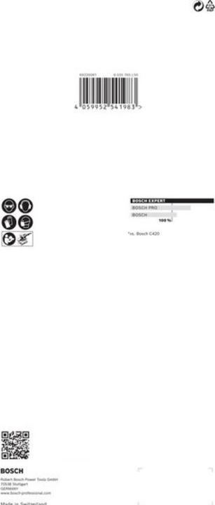 Produktbild Bosch Professional Zubehör EXPERT C470 Schleifpapier mit 14 Löchern für Schwingschleifer, 115 x 230 mm, G 40, 10-tlg. (40)