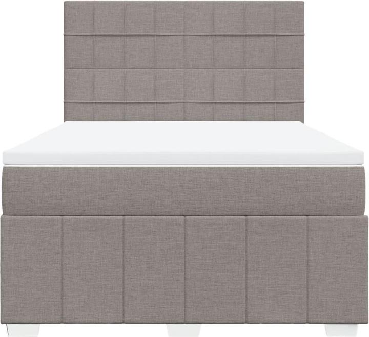 Image du produit VidaXL Lit Boxspring avec matelas Lit double Lit rembourré Taupe 140x200cm (140 x 200, 140 x 200)