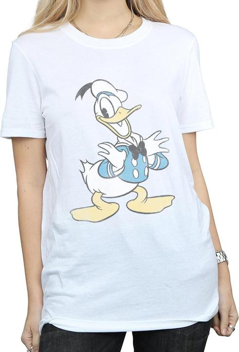 Actual product image Disney Womens/Ladies Donald Duck Posing Cotton Boyfriend T-Shirt (L)