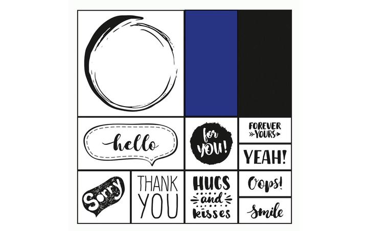 Image du produit Folia Set de timbres Lettrage