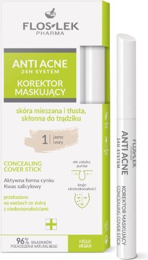 Floslek Anti-Acne 24H System Masking Concealer Light 1 1.33G