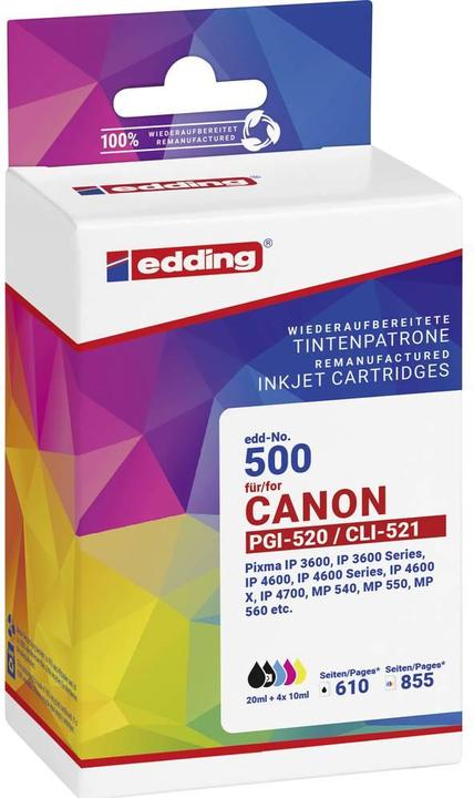 Produktbild Edding EDD-500 Druckerpatrone (e) Kompatibel (M, C, Y, BK)