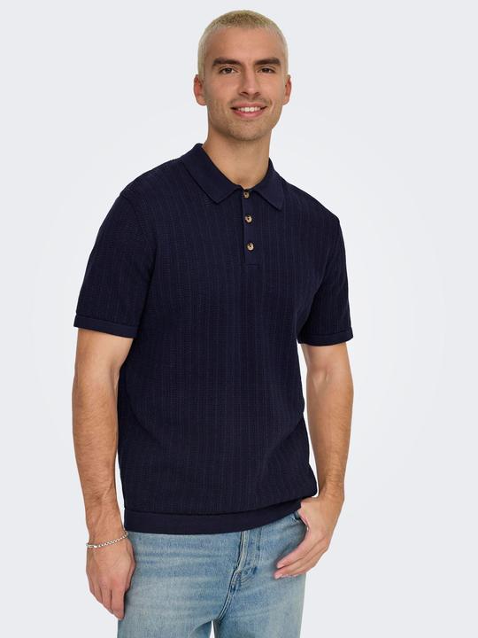Actual product image Only & Sons ONSMOON Gestricktes Polo-Hemd Polo (M)