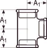 Productafbeelding Georg Fischer T-stuk 1" zwart