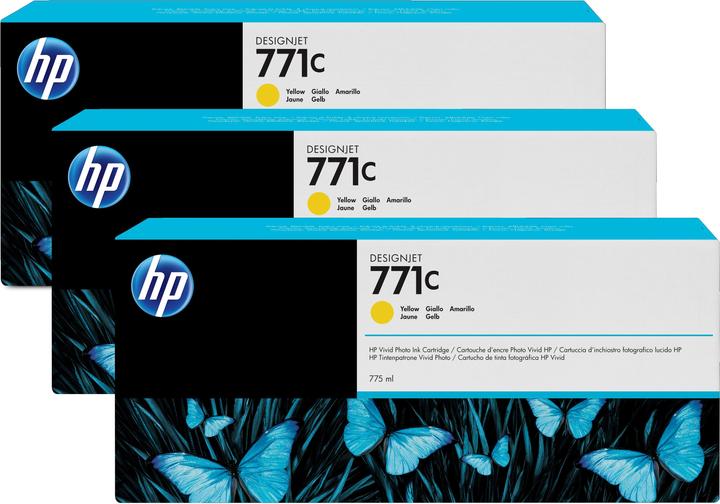Actual product image HP Ink Large Format yellow Orig.No. B6Y34A (Y)
