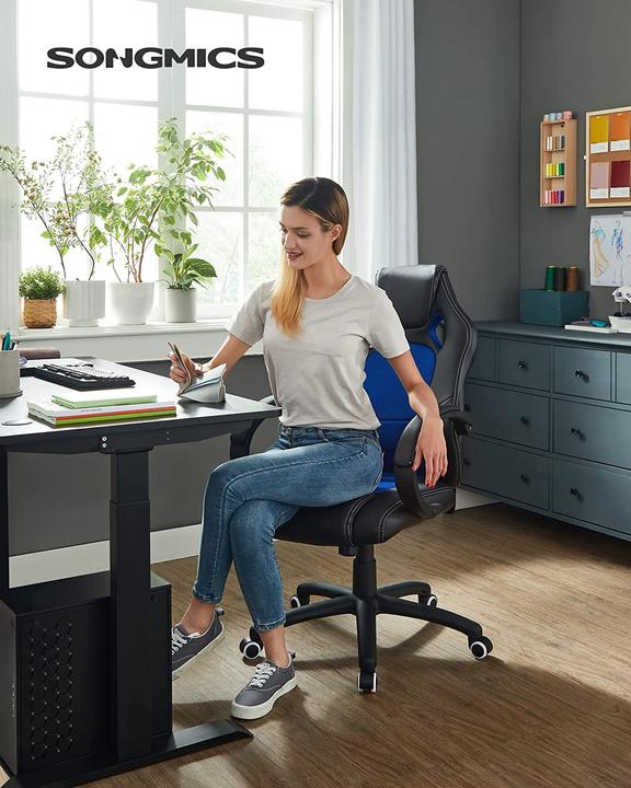 Image du produit Songmics Chaise de jeu Noir Bleu