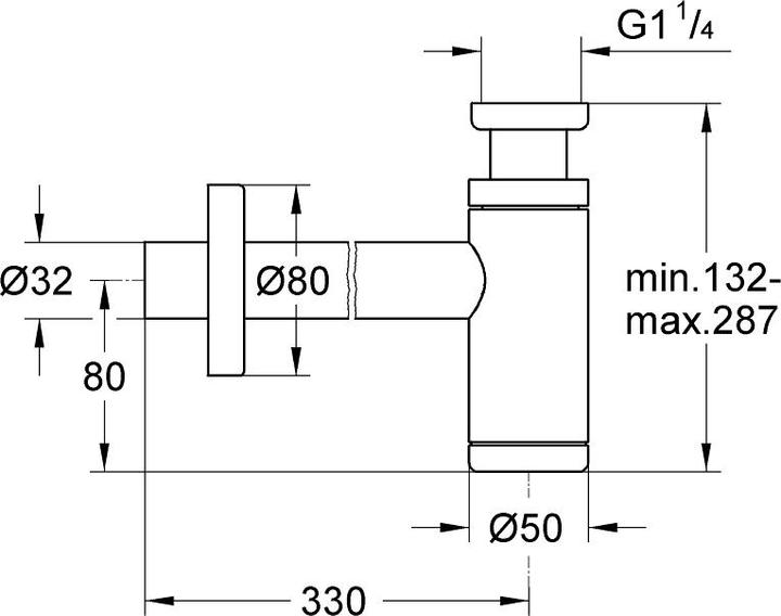 Produktbild Grohe Waschtisch Sifon 1 ¼"" (warm sunset) (Siphon-Montagematerial, 1 1/4")