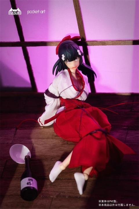 Actual product image Hasuki Pocket Art Action Action Figure 1/12 PA005 Exorcism Shrine Maiden Tsubaki 15 cm