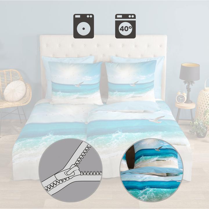 Actual product image Good Morning Sealife (Bedding set, 155 x 220 cm, 80 x 80 cm)