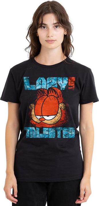 Actual product image Garfield Unisex Adult Lazy But Talented Distressed T-Shirt (XL)