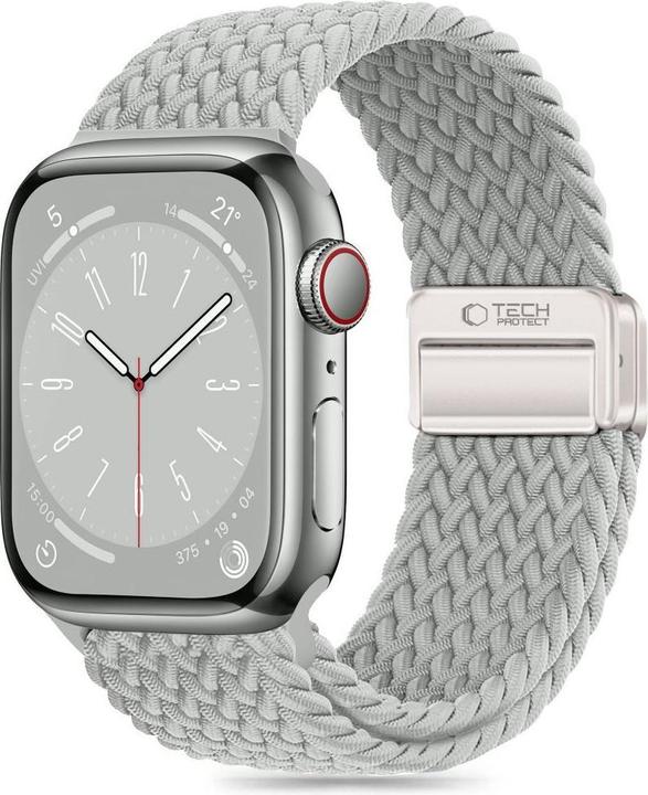 Produktbild 4Kom Tech-Protect Nylonarmband für Apple Watch 44 / 45 / 46 / 49 mm - Grau (Geflochtenes Nylon)