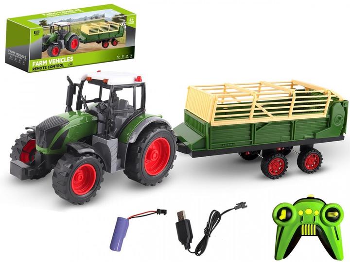 Image du produit MADE Ferngesteuerter Traktor mit Anhänger, USB-Ladung