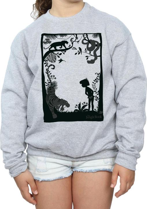 Actual product image Disney Girls The Jungle Book Silhouette Poster Sweatshirt (128)
