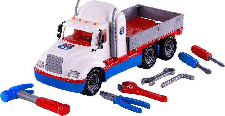 Actual product image Polesie Cavallino Torpedo Truck with 7 tools, scale 1