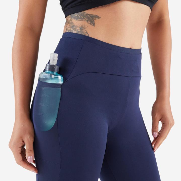 Produktbild Kiprun Lauftights 3/4 Damen atmungsaktiv - Run 500 Comfort marineblau (W33/L31)