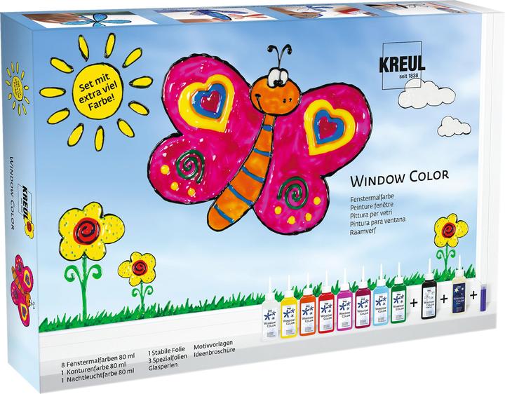 Kreul Jeu de couleurs supplémentaires pour les fenêtres (Multicolore, 800 ml)