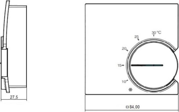 Image du produit Eberle Controls Thermostat d'ambiance apparent, encastré