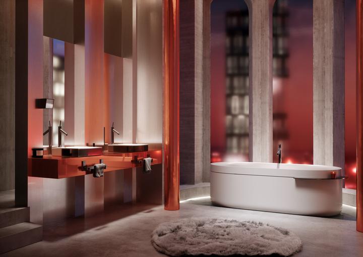 Actual product image hansgrohe AXOR Suite bathtub, freestanding, 1900x850x630mm, SolidSurface, 2 persons, 190 liters (190 l, 200 cm, 90 cm)
