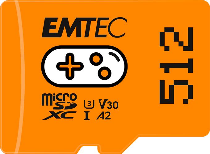 Image du produit Emtec Carte MicroSD SDXC CL.10 UHS1 U3 V30 Gaming (512 Go, microSDXC, U3, UHS-I)