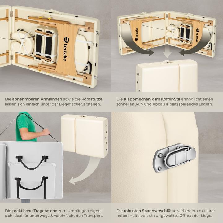Produktbild tectake 3 Zonen Massageliege-Set