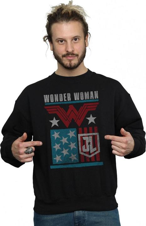 Immagine prodotto Justice League Movie Wonder Woman Flag Felpa Uomo (L)
