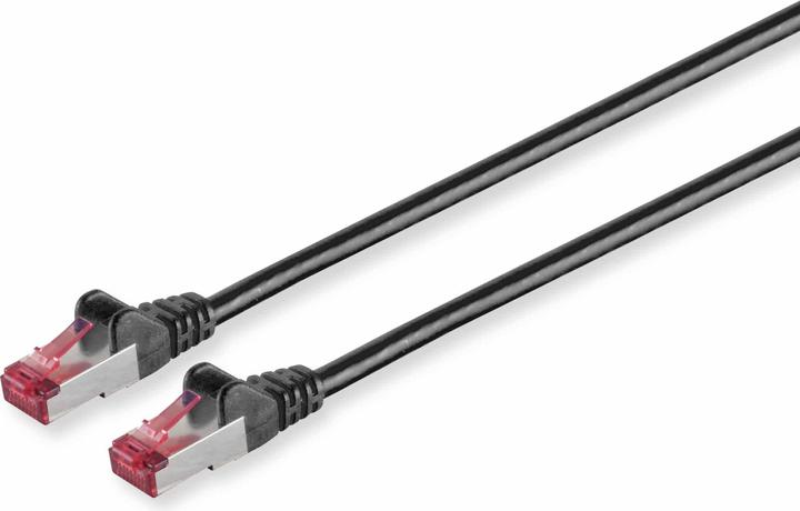 Actual product image S-Impuls CAT.6a network cable, S/FTP, PIMF, halogen-free, black, 0.15 m (CAT6a, 0.15 m)