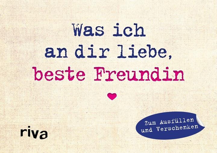 Actual product image Was ich an dir liebe, beste Freundin Miniversion (German, Alexandra Reinwarth, 2018)