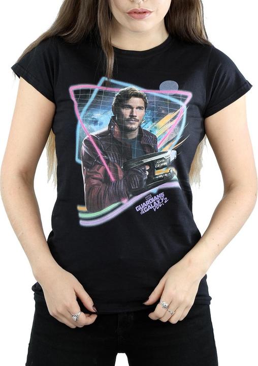 Immagine prodotto Guardians Of The Galaxy Neon Star Lord Maglietta Donna (XXL)