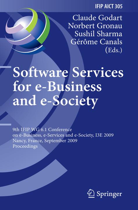 Actual product image Software Services for e-Business and e-Society (Sushil Sharma, Norbert Gronau, Claude Godart, Gérôme Canals, 2013)