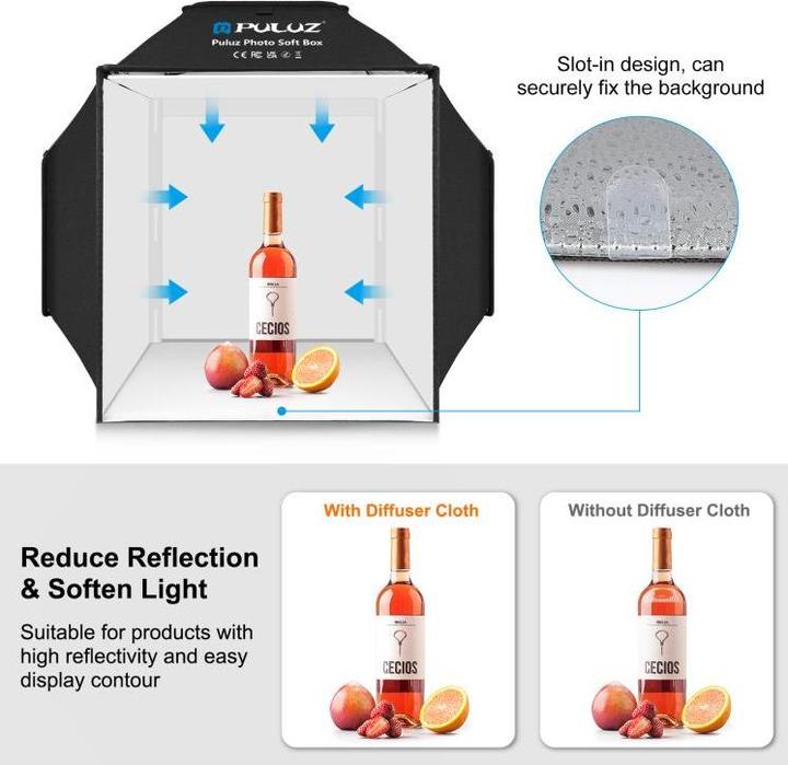Actual product image Puluz Folding Studio Shooting Tent Soft Box (Recording box)