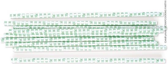 Immagine prodotto ScrapCooking Carta con cannucce da bere, 20 pz. "rosette verde chiaro". (20 x)