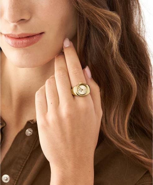Actual product image Fossil Watch Ring (Chronograph, Analogue wristwatch, 15 mm)